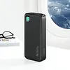 USAMS Powerbank 10000mAh 20W zwijany kabel USB-C fast charge Czarny