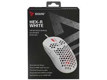 Mysz Gamingowa SAVIO HEX-R White ARGB 7 programowalnych przycisków