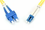 Digitus Patch cord światłowodowy FO LC/SC, duplex, SM 9/125, OS2, LSOH, 2m Żółty