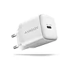 AXAGON ACU-PD20W Ładowarka sieciowa PD 20W, 1x port USB-C, PD3.0/QC3.0/AFC/FCP/Apple Biała