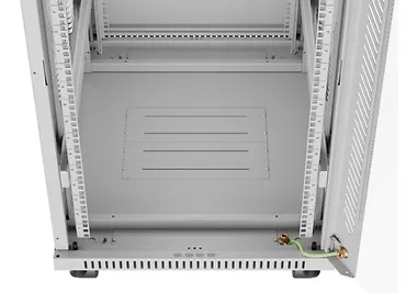 Lanberg Szafa stojąca rack 19'' 22U 600x800 szara drzwi szklane LCD flack pack