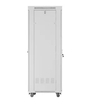 Lanberg Szafa stojąca rack 19'' 42U 600x800 szara drzwi szklane flack pack