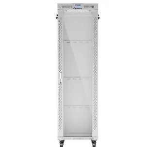 Lanberg Szafa stojąca rack 19'' 42U 600x800 szara drzwi szklane flack pack