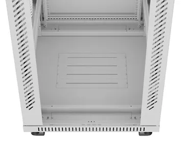 Lanberg Szafa stojąca rack 19'' 42U 600x800 szara drzwi szklane flack pack