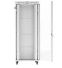 Lanberg Szafa stojąca rack 19'' 42U 800x1000 szara drzwi szkalne flat pack