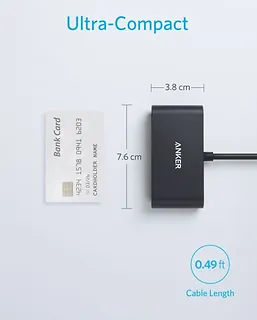 Anker USB-C Hub 3w1 4K HDMI szary