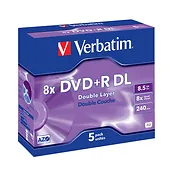 Verbatim DVD+R (8x) 8.5GB  DoubleLayer 5P JC 43541