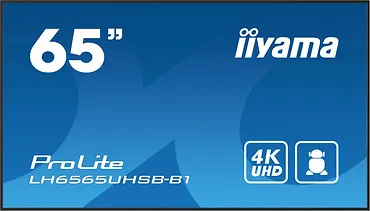 *IIYAMA 65'LH6565UHSB-B1, 24/7,IPS,ANDROID.11,4K,800cd, iiSignage2, SDM, 2x HDMI, DP, 2x USB,2x 10W, RJ45, WiFi, 4/32GB, PION/POZIOM, 400x400(vesa)