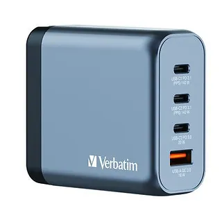 Verbatim Ładowarka GNC-140 32203 GaN 140W, PD 3.1, QC 3.0  3x USB-C, 1x USB-A, UE / UK