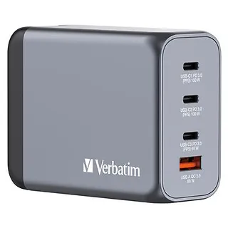 Verbatim Ładowarka GNC-200 32204 GaN 200W, PD 3.0, QC 3.0,  3x USB-C, 1x USB-A, UE/UK