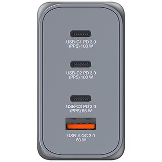 Verbatim Ładowarka GNC-200 32204 GaN 200W, PD 3.0, QC 3.0,  3x USB-C, 1x USB-A, UE/UK