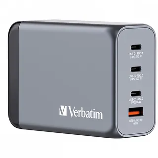 Verbatim Ładowarka GNC-240 32205 GaN 240W, PD 3.1, QC 3.0  3x USB-C, 1x USB-A, UE / UK