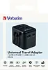 Verbatim Adapter podróżny UTA-02 49544 180 krajów, ładowarka 20 W, QC 3.0. 1x USB-C, 1x USB-A