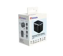 Verbatim Ładowarka i adapter podróżny UTA-04 49546  PD 61W, QC 3.0, 2x USB-C, 3x USB-A