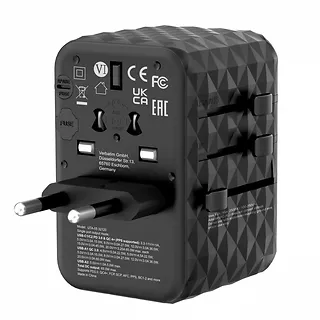 Verbatim Adapter podróżny UTA-05 32120 ładowarka GaN 65W 180 krajów, 2x USB-C, 2x USB-A, PD 65W, QC 4+