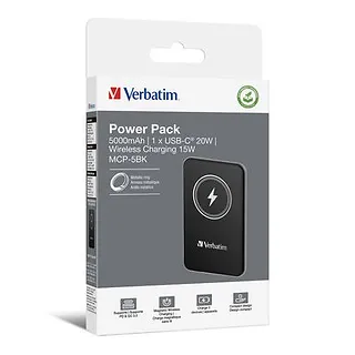 Verbatim Power Bank Charge n GO 32240 5000mAh PD 20W QC 3.0, AFC