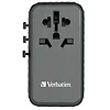 Verbatim Adapter podróżny UTA-06 32121 ładowarka  GaN  PD 100W, QC 4+,  2x USB-C, 2x USB-A, 180 krajów