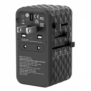 Verbatim Adapter podróżny UTA-06 32121 ładowarka  GaN  PD 100W, QC 4+,  2x USB-C, 2x USB-A, 180 krajów