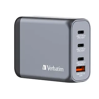 Verbatim Ładowarka GNC-100 32202 GaN 100W, 3xUSB-C,1x USB-A, QC 3.0,       PD 3.0  UE / UK