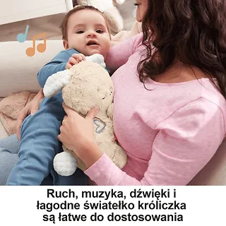 Fisher Price Przytulanka Sensimals Śpiący Króliczek Usypiacz-Uspokajacz