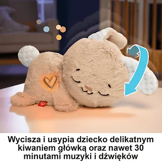 Fisher Price Przytulanka Sensimals Śpiący Króliczek Usypiacz-Uspokajacz