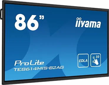 IIYAMA Monitor interaktywny 86 cali TE8614MIS-B2, INFRARED,50pkt,VA,4K, 7H,WiFi,MIC,USB ANDROID 13, Google EDLA