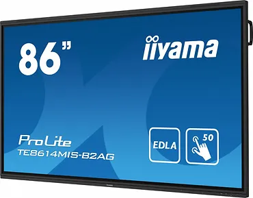 IIYAMA Monitor interaktywny 86 cali TE8614MIS-B2, INFRARED,50pkt,VA,4K, 7H,WiFi,MIC,USB ANDROID 13, Google EDLA