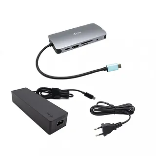 i-tec Stacja dokująca USB-C Metal Nano Dock HDMI/VGA with LAN + Universal Charger 100W