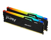 Kingston Pamięć DDR5 Fury Beast RGB 32GB(2*16GB)/6000 CL30 czarna