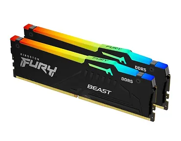 Kingston Pamięć DDR5 Fury Beast RGB 32GB(2*16GB)/6000 CL30 czarna