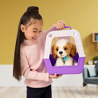 Cobi Maskotka interaktywna Little Live Pets - Piesek z transporterem