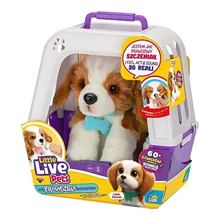 Cobi Maskotka interaktywna Little Live Pets - Piesek z transporterem