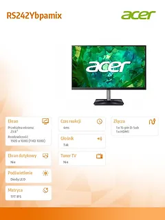 Acer Monitor 23.8 cala RS242Ybpamix