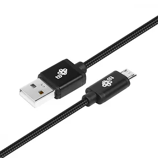 TB Kabel USB-Micro USB 1.5 m. czarny sznurek