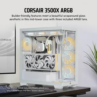 Corsair Obudowa 3500X TG Mid-Tower biała