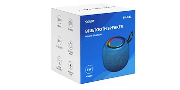 Głośnik bezprzewodowy Bluetooth 5W, SAVIO BS-042 Podświetlenie ARGB niebieski