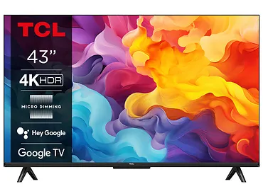 TCL Telewizor 43 cale 4K Google TV 43P655