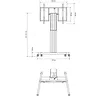 Neomounts Stojak mobilny elektryczny PLASMA-M2500T Czarny