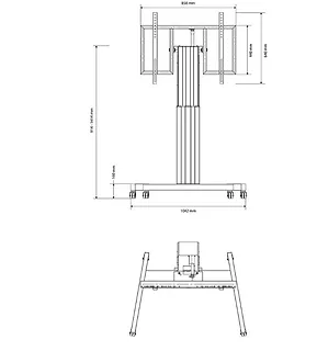 Neomounts Stojak mobilny elektryczny PLASMA-M2500T Czarny