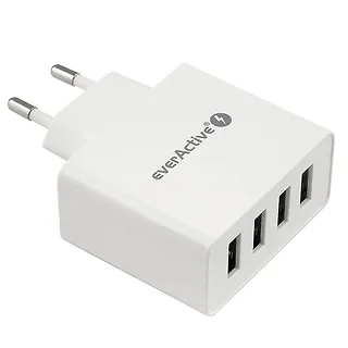 everActive Ładowarka sieciowa 4x USB 5A Iq smart charging Biała