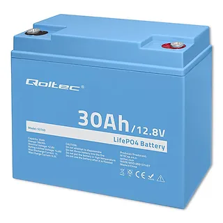 Qoltec Akumulator LiFePO4 Litowo-Żelazowo-Fosforanowy | 12.8V | 30Ah |  384Wh | BMS