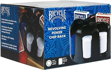 Bicycle Zestaw Poker Revolving Poker Chip Rack (200)