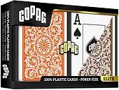 Bicycle Karty COPAG Elite Orange Brown Double Poker Jumbo