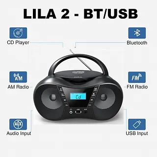 Eltra Radioodtwarzacz CD LILA2 USB/BT czarny