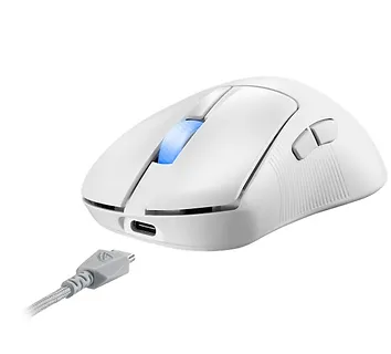 Asus Mysz bezprzewodowa ROG Keris II ACE 42000/WL/BT/RF/USB/White