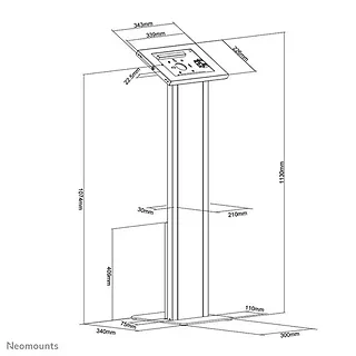 Neomounts Uchwyt na tablet FL15-750WH1