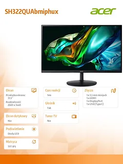 Acer Monitor 31,5 cala SH322QUAbmiphux