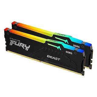 Kingston Pamięć DDR5 Fury Beast RGB 64GB(2*32GB)/6000 CL30 XMP czarna