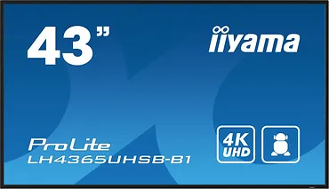 IIYAMA Monitor 43 cale LH4365UHSB-B1 24/7, IPS, ANDROID 11, 4K, 800cd, iiSignage2, SDM, 2x HDMI, DP, 2x USB,2x 10W, RJ45, WiFi, 4/32GB, PION/POZIOM, 400x400(vesa)