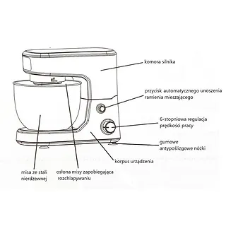 Robot planetarny z misą 4L, 1000W  MR-560